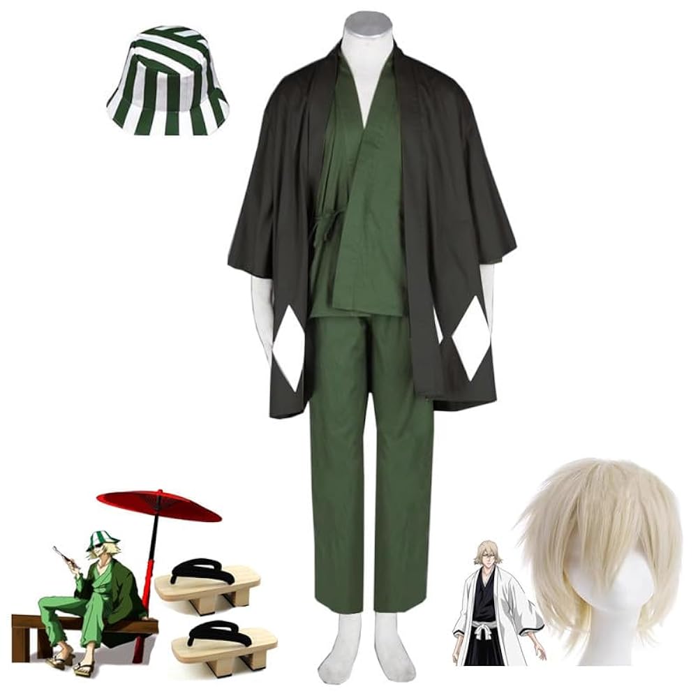 Amazon.co.jp: 浦原喜助 うらはら きすけ コスプレ衣装+ 帽子+